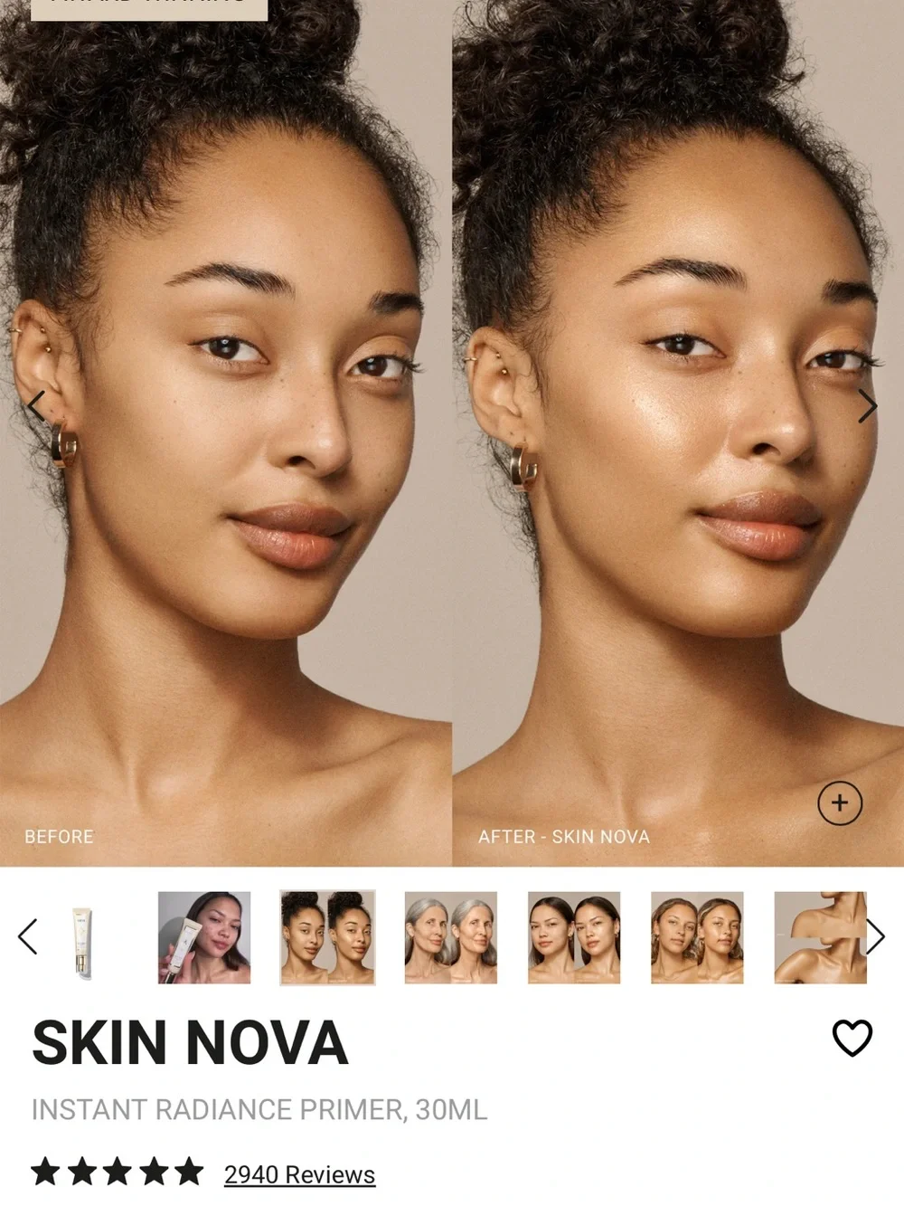 Vieve Skin Nova Instant Radiance Primer Travel Size 5 mL